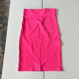 Bubblegum pencil skirt